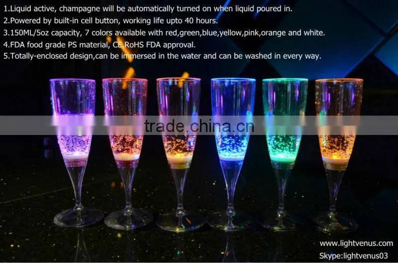 China Manufactuer clear champagne glass