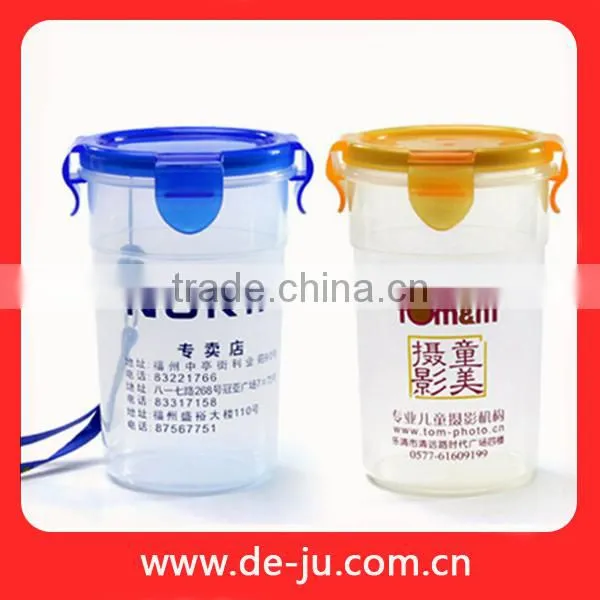 Custom LOGO Printed Orange Blue Weight Empty Water Bottle