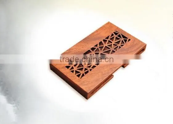 Hollow wood business card case, notes boxes