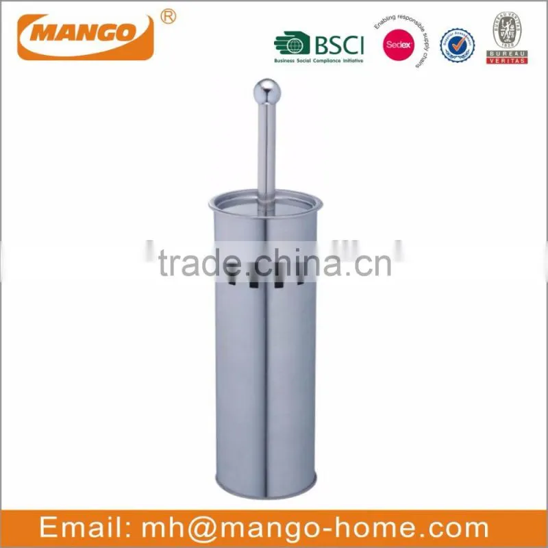 Wall Mounted Round Stainless Steel Toilet Brush