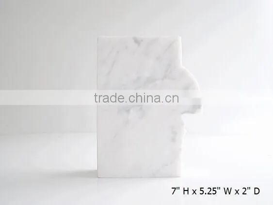 Office display Wholesale Carrara Marble Bookends abstract sculpture bookends contemporary