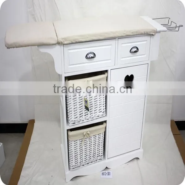 bedroom furniture wooden storage cabinet with ironing board