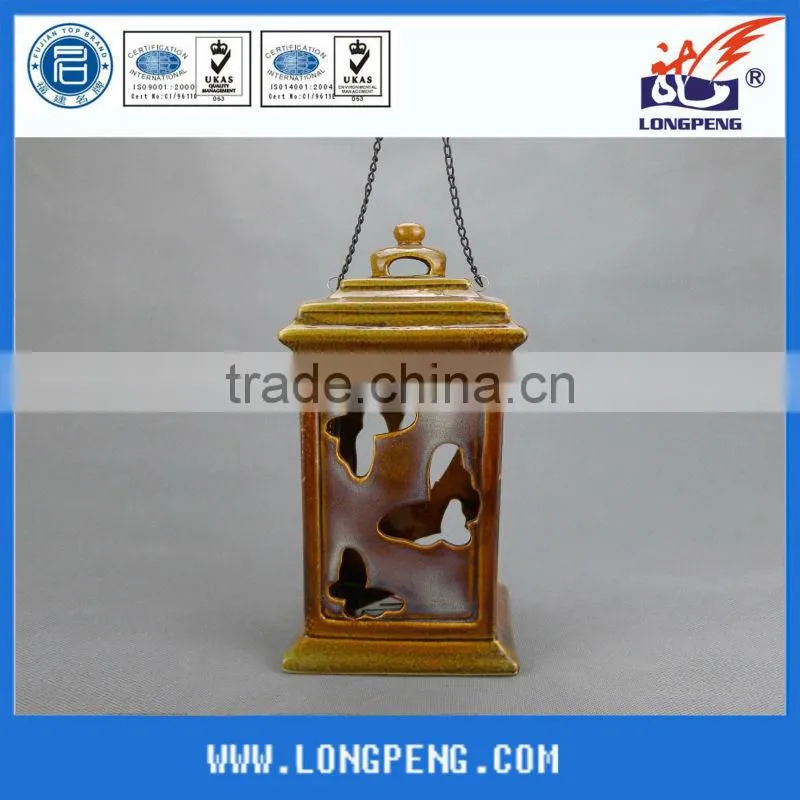 Ceramic Candle Lantern with Led Light