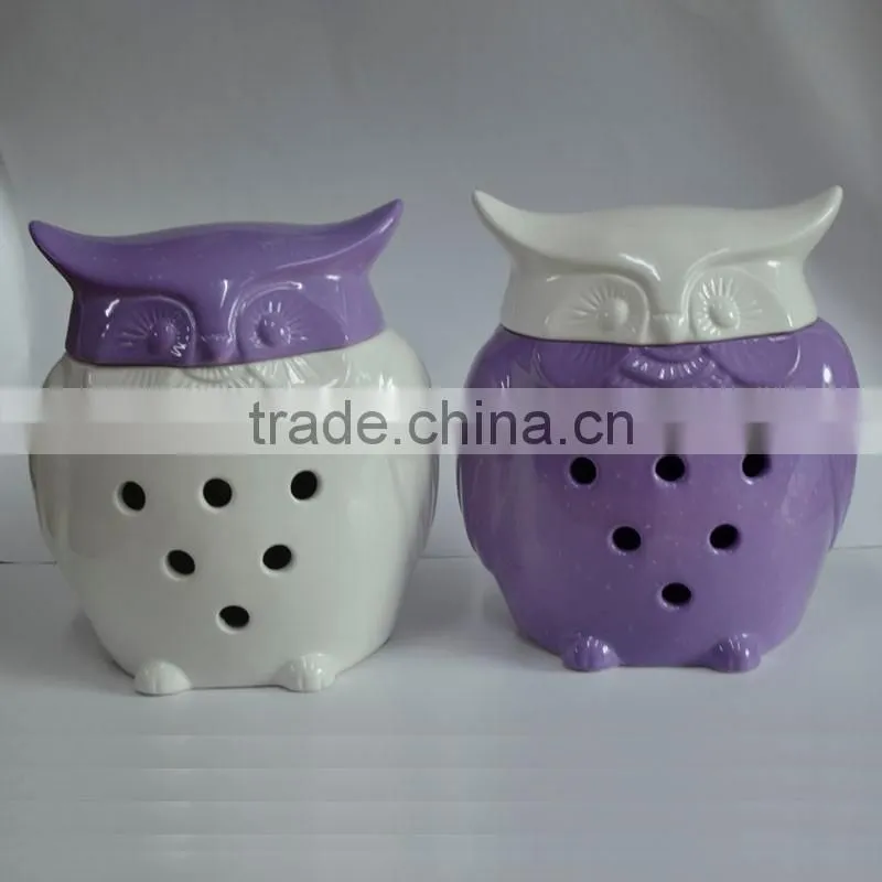factory direct owl cookie jar ceramic storage jar with lid