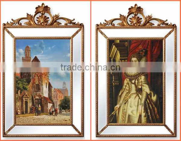 FA-043-01 Leading vintage wall painting with carved top