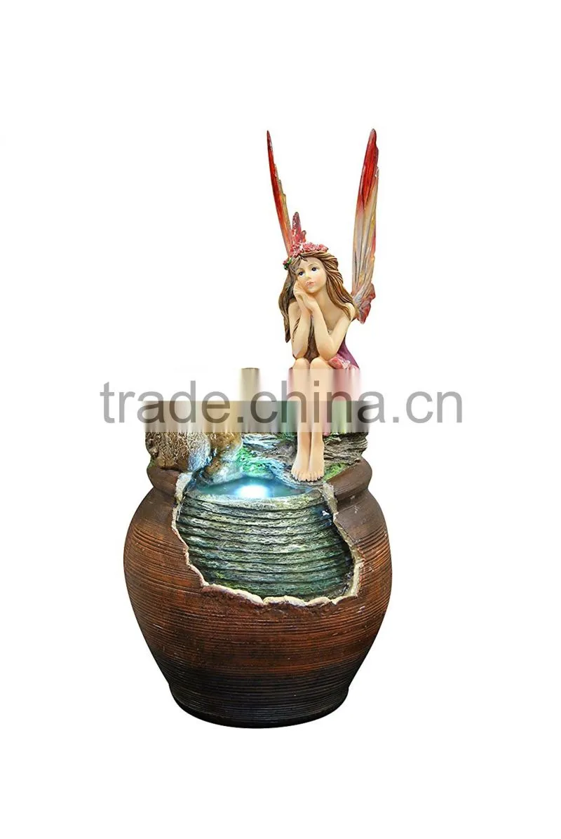 Miniature Fairy Garden Triple Tier Water Fountain