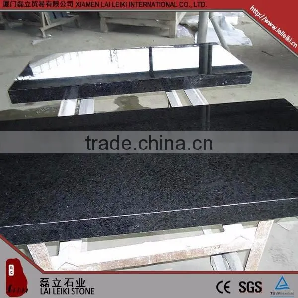 Cut-to-size G684 black polished granite dining countertop