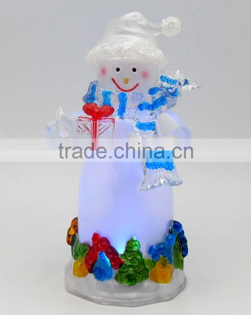 acrylic color changing snowman led light decorations supplier