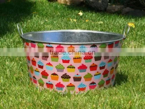 Full Color Printing galvanized Beverage tub