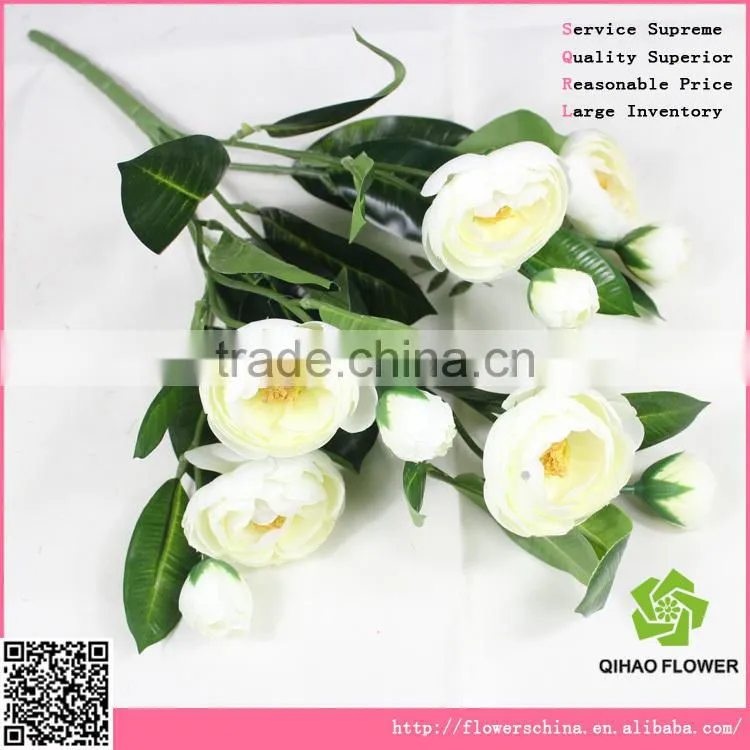 Real touch artificial camellia flower decorative landscaping flower bouquet