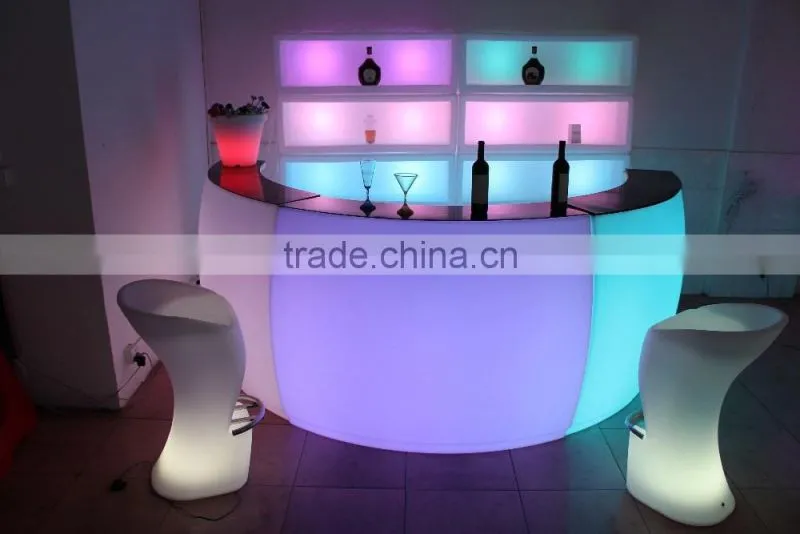 round led bar table, led bar furniture, led bar counter