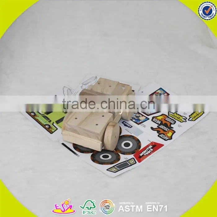 2017 new products educational wooden kids diy toy W03B051