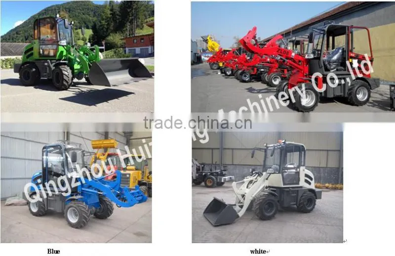 4WD tractor HZM 908 cheap wheel loader price chinese wheel loader without cabin for sale