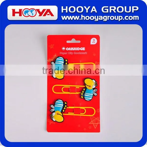 For kids shaped jumbo soft PVC promotional craft cute book clips