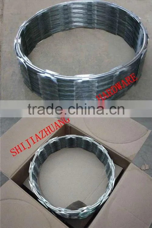 Razor blade barbed wire 450mm coil diameter
