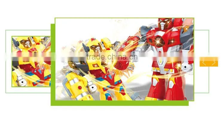 Children educational toy electric trans set fire fighting robot