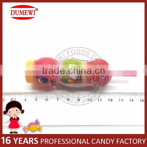 Fruit Flavor Hard Candy Gourd Shape Lollipop Toy Candy