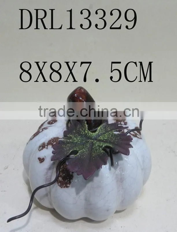 white pumpkin ceramic decorations festival holloween decorations