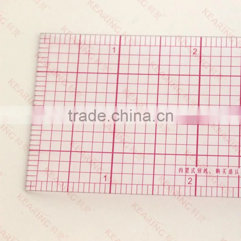 Kearing brand 2"*18" inch transplant flexible straight 1.2mm thickness sandwich line quilting ruler for fashion design#8085