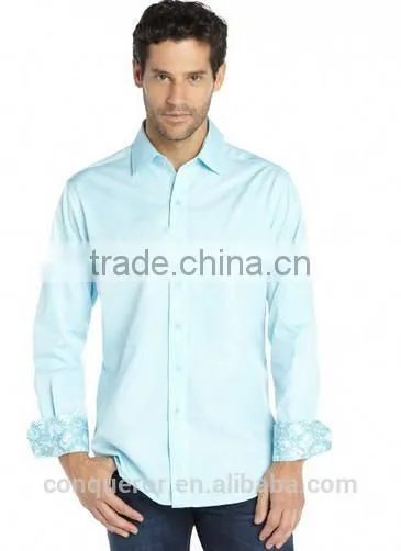 Aqua Textured Check Cotton Front Shirt (201411129)