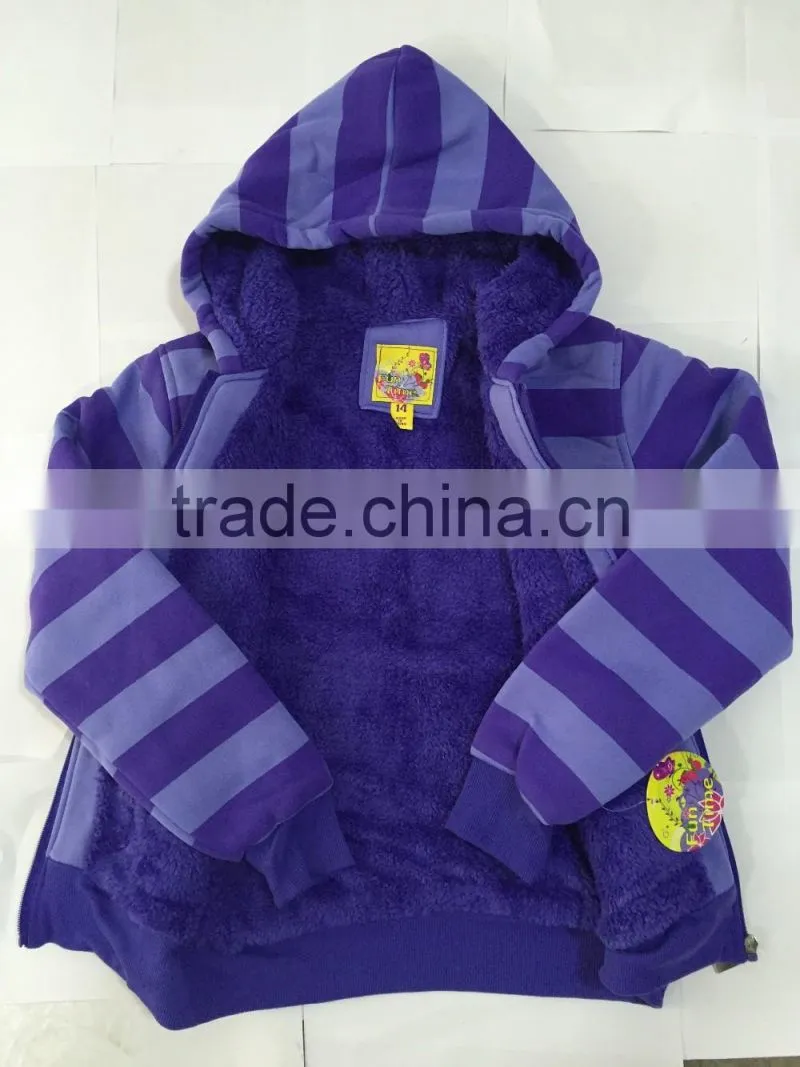 100% Polyester sherpa lined boy outdoor jacket