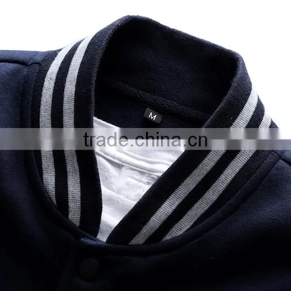 Fashion unique fleece baseball jacket/coat for men