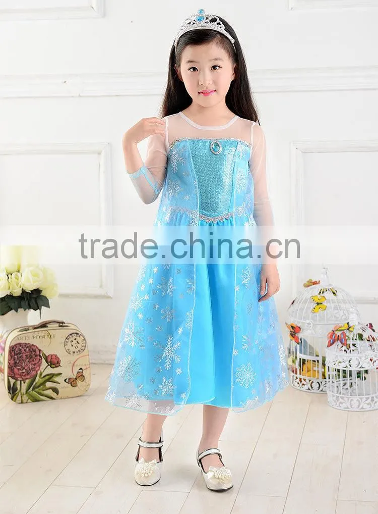 new arrival baby girls princess wedding dress kids costume dress children snow glitter sequin party dress