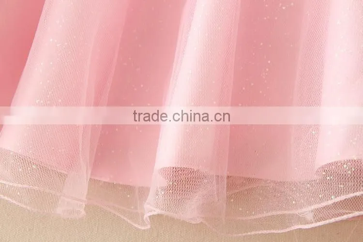Best selling India and Pakistan Clothing child Pink Flower wedding dress vintage sweet girl party dresses