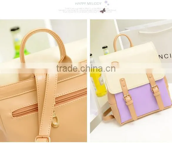New Women's Retro College Sweet Shoulder Bag Synthetic Leather Backpack SV008057#