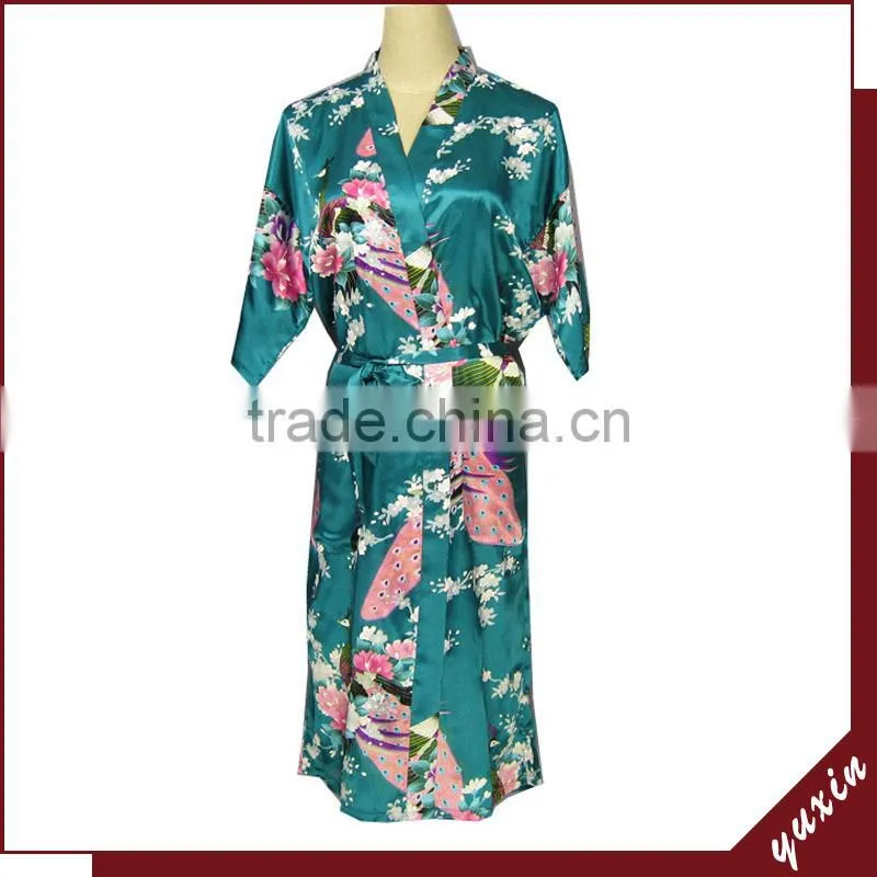 satin robe bath robe Custom made japanese sex girl kimono RL1-0014