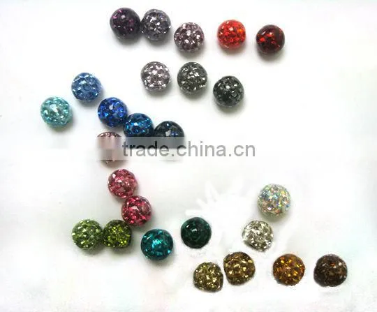 High Quality Polymer clay Sparkling Crystal Tongue Piercing Ball With Gum Coating Tongue Piercing Accessories