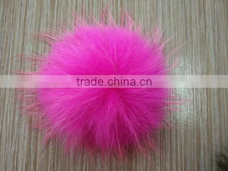 YR892 Hot Sale 12cm Diameter Colorful Raccoon Fur Ball