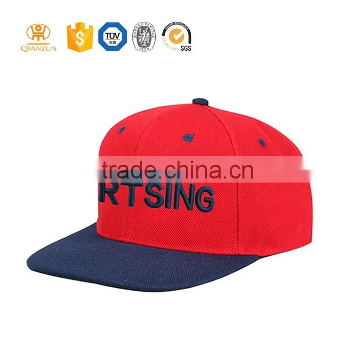 Custom wholesale 3D embroidery patch pattern customize hip hop snapback caps and hats