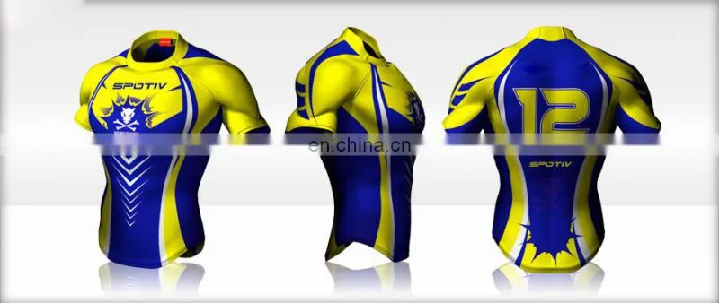 2017 high quality fashion custom rugby jersey with sublimation