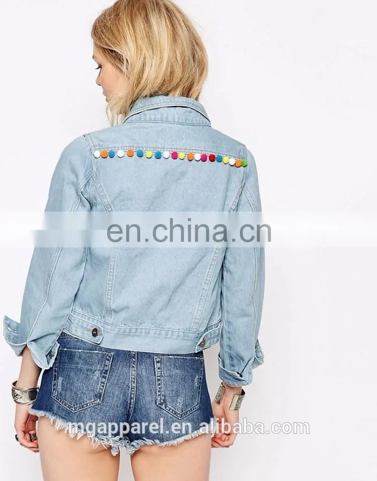 New fashion jackets embroidery designs embroidery jean jacket wholesale