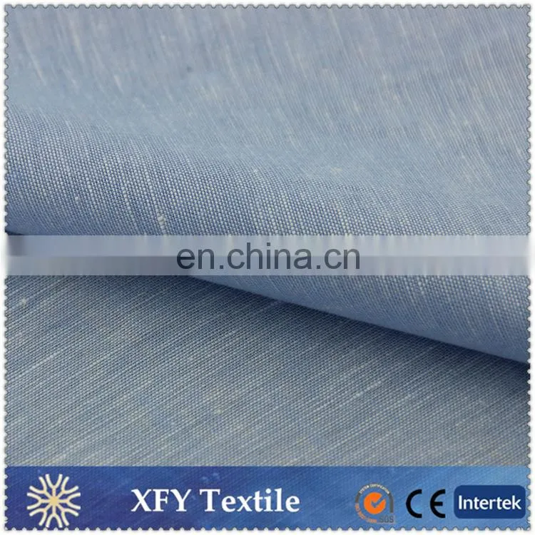 XFY dyed blue 100% linen fabric for pillow