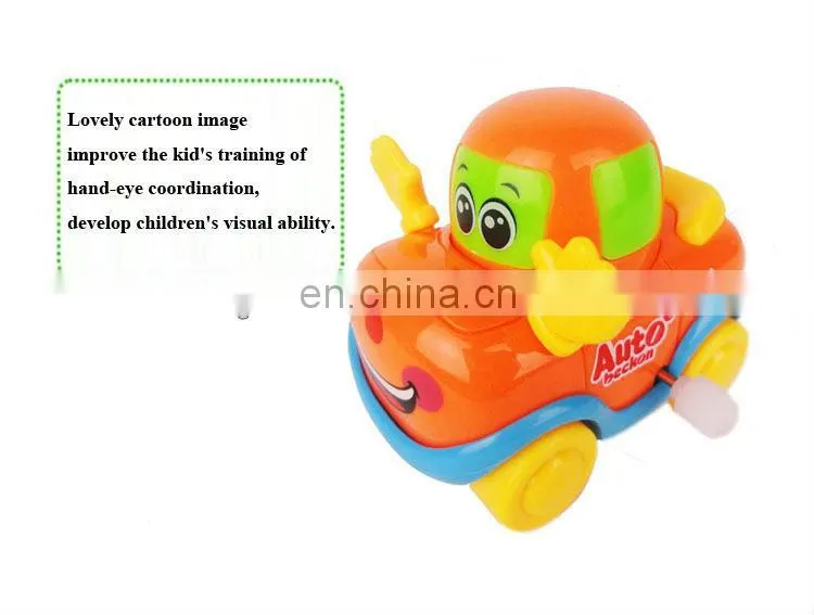 Funny cartoon wind up plastic car toys