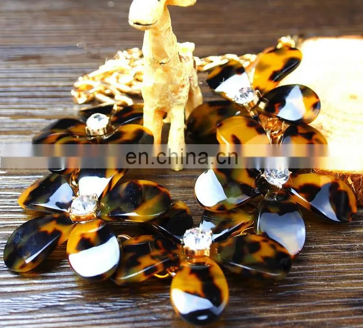 wholesale tortoise shell jewelry,tortoise shell resin flower necklace
