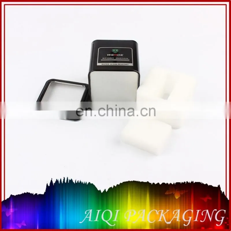 Square gift tin box for watch