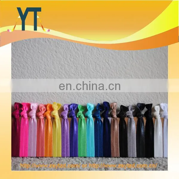 fashion color print bow hair tie elastic scrunchie for women