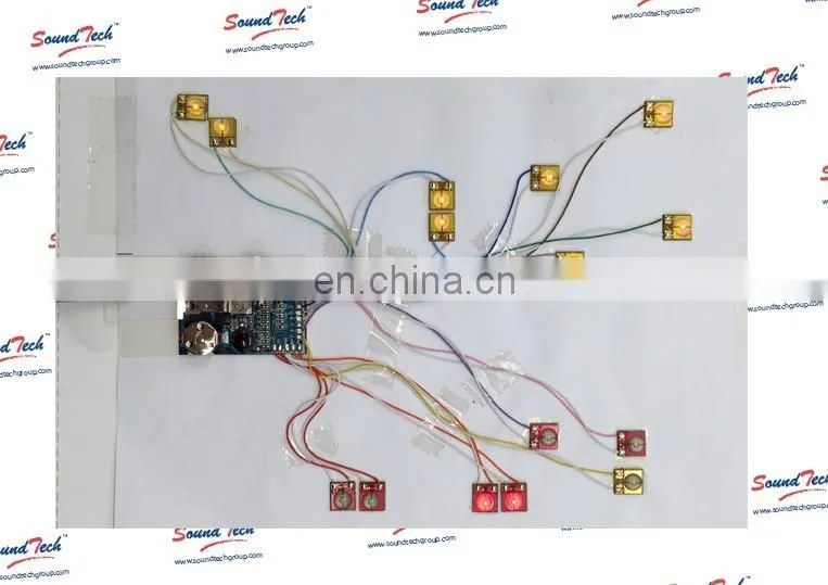 LED Light up fiber optics for greeting card