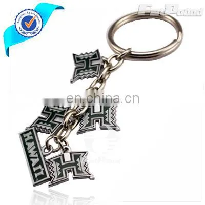 Metal Personalized design your own enamel keychain with letter