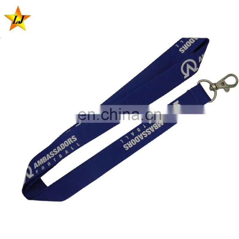 The lowest price fabric string promotional sublimation carabiner lanyard