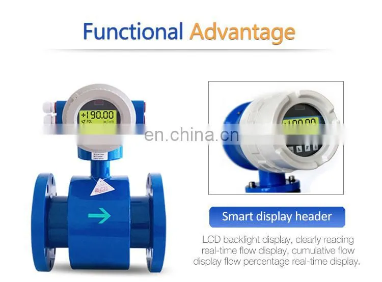 Best price intelligent SUS 316 electromagnetic flowmeter