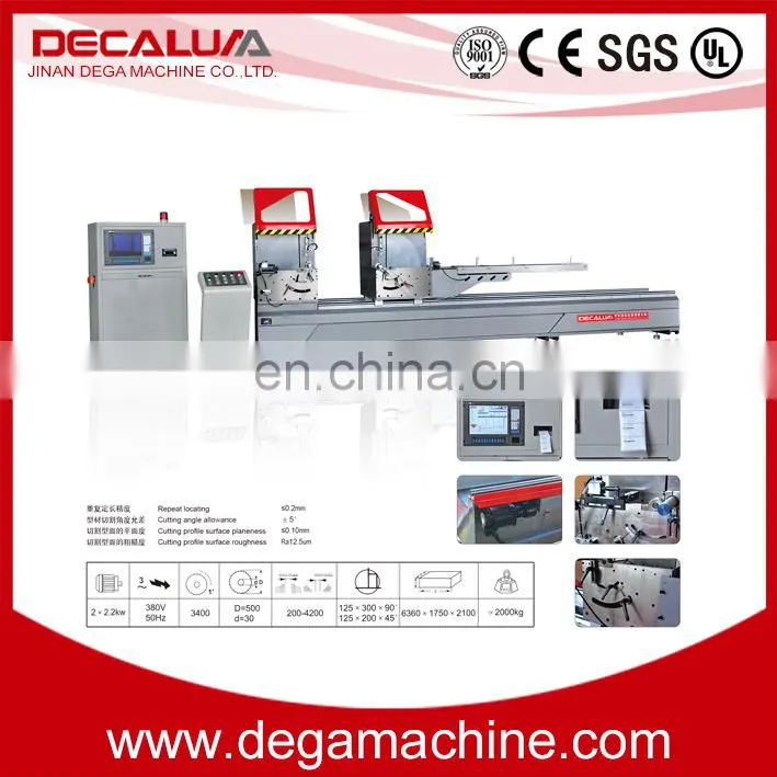 double head precision cutting saw machine window door fabrication machine for aluminum profiles