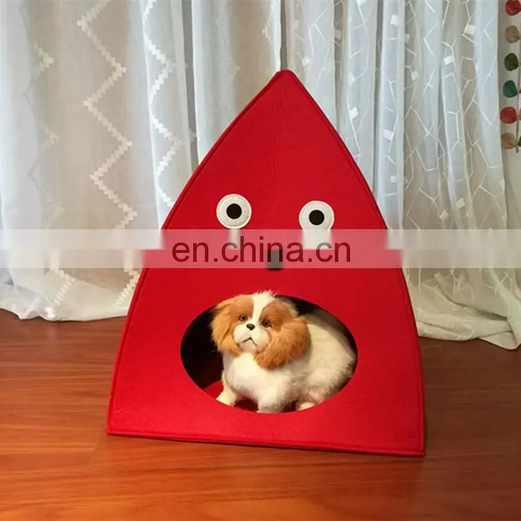 The cute cartoon Wool like handmade pet dog bed