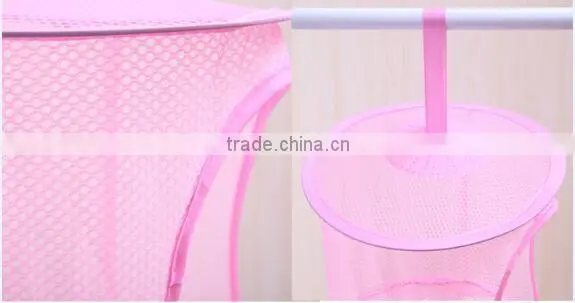 Hanging Mesh Space Saver Bags Organizer 3 Compartments Toy Storage Basket for Kids Room Organization Mesh Hanging Bag
