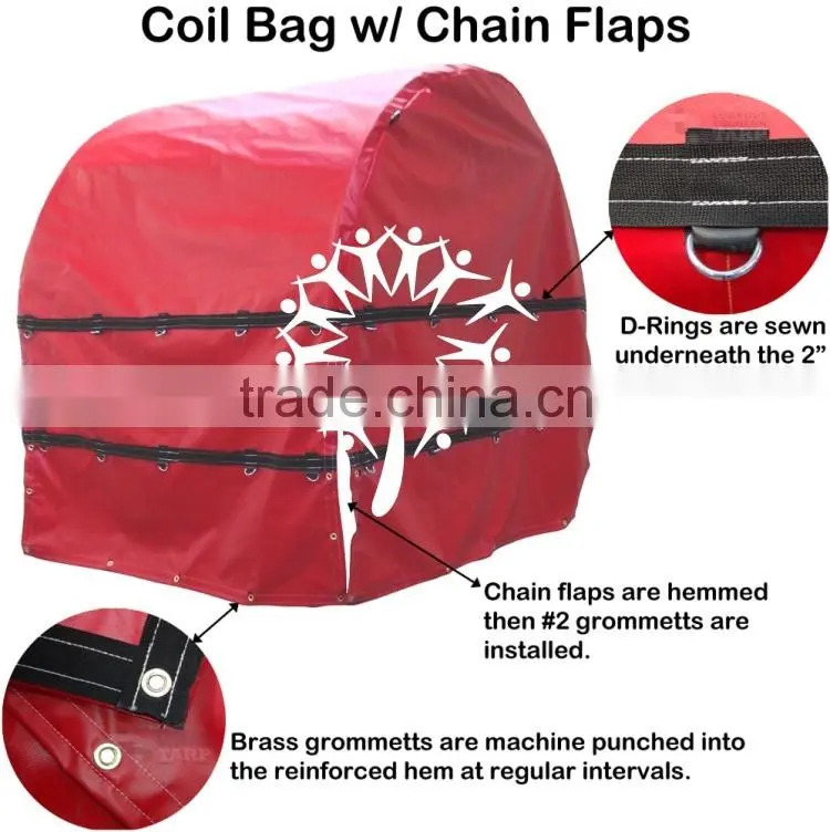 6' Round x 4' Across Steel Coil-Tent Bag Tarp for Flatbed Truck