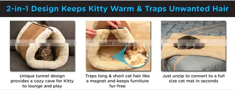 Kitty Shack 2 in1Tube Cat Mat Bed Pet Accessories Soft Winter Warm