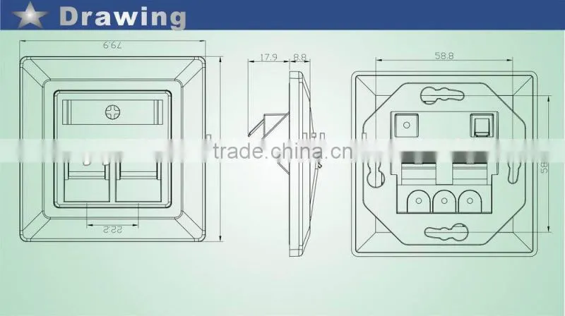 cat5e cat6 FTP fiber wall outlet